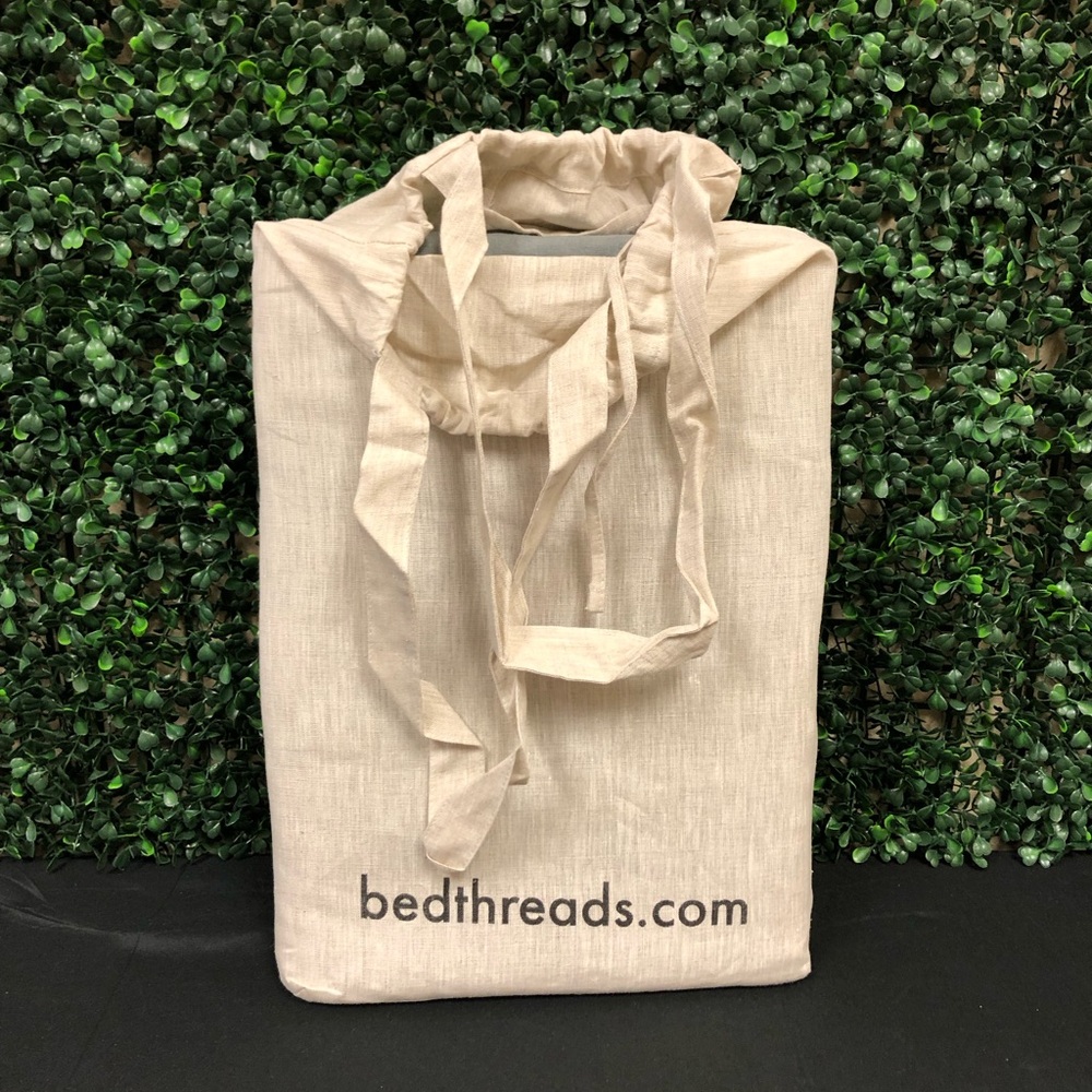 Bed Threads French Flax Linen Flat Sheet Color Mineral Size Twin/Twin XL - Picture 2 of 9